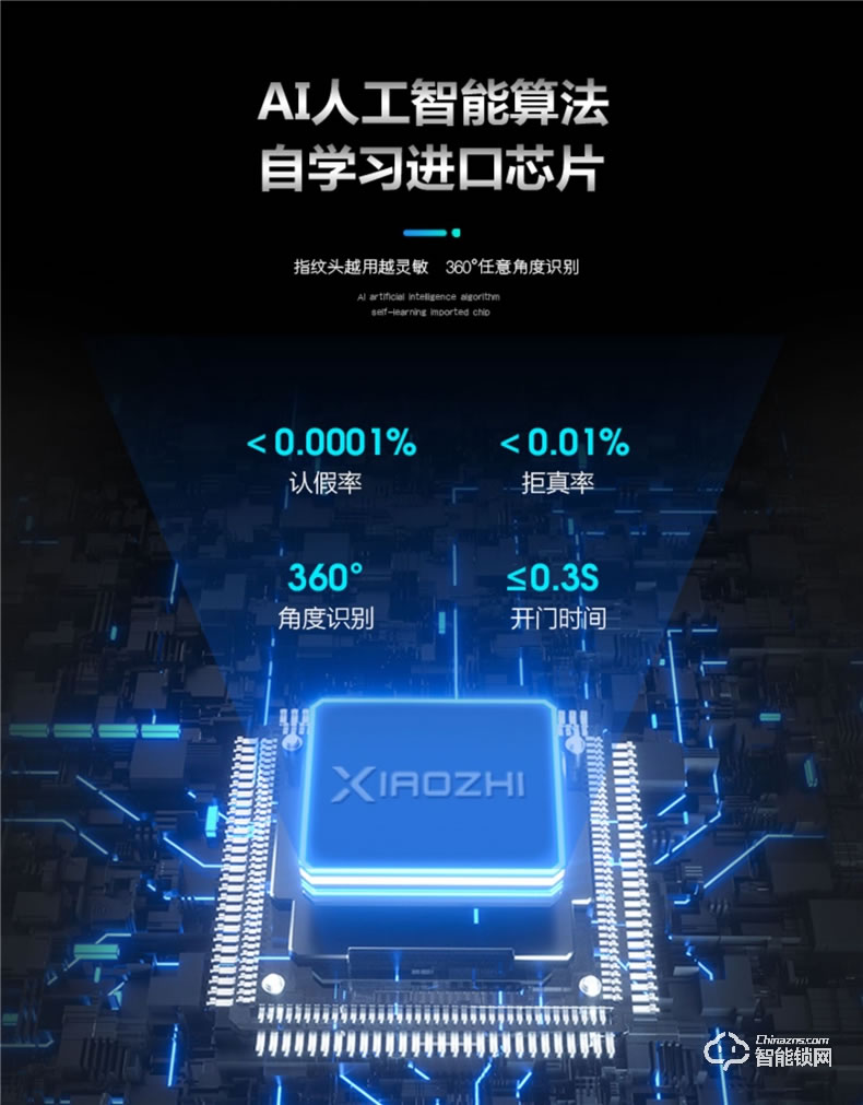 小智智能鎖 X6全自動靜音滑蓋智能鎖