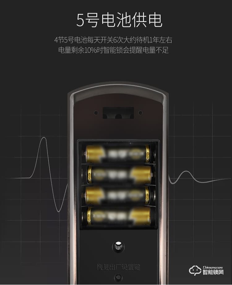 金凱德智能鎖 自動滑蓋電子密碼鎖