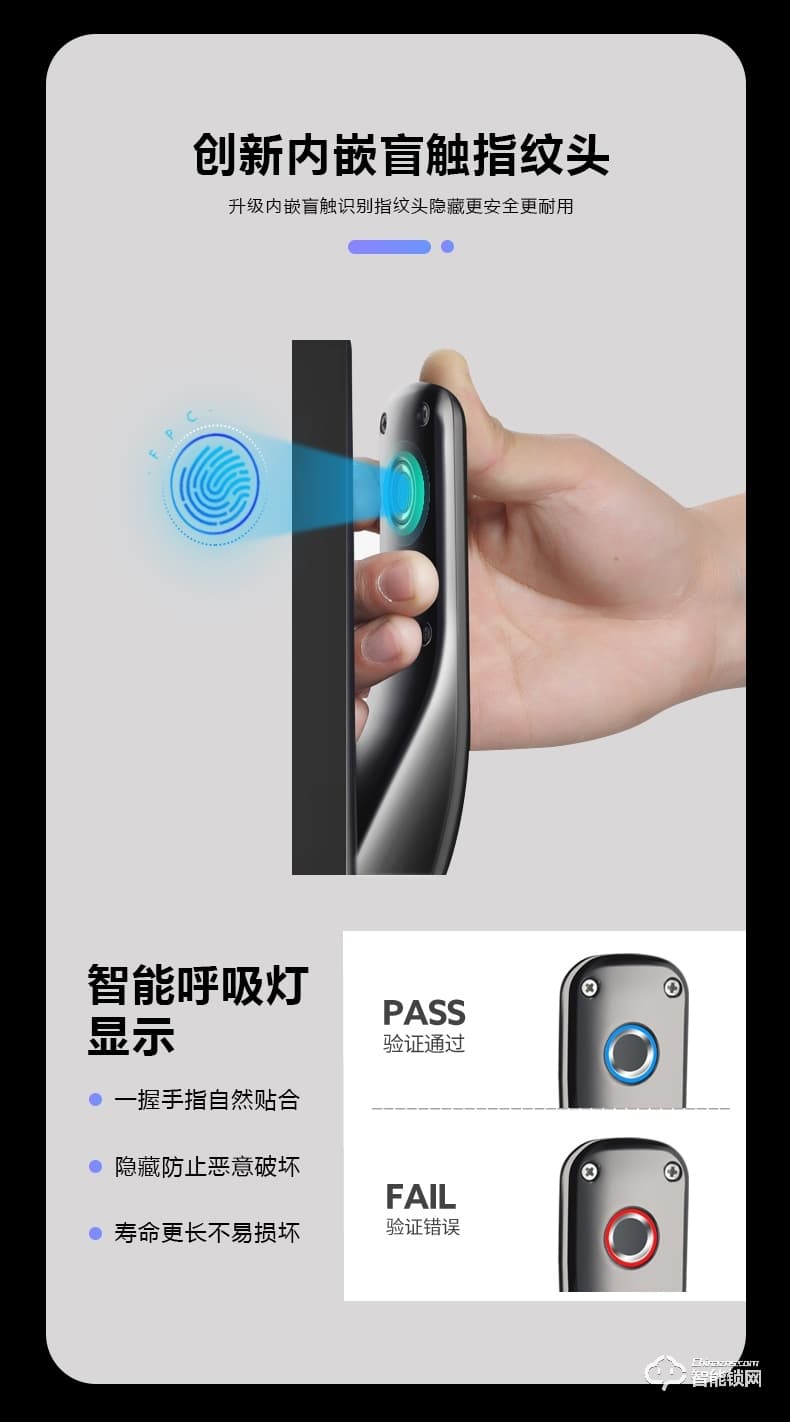 盧納森智能鎖 X6推拉式家用防盜門密碼智能鎖