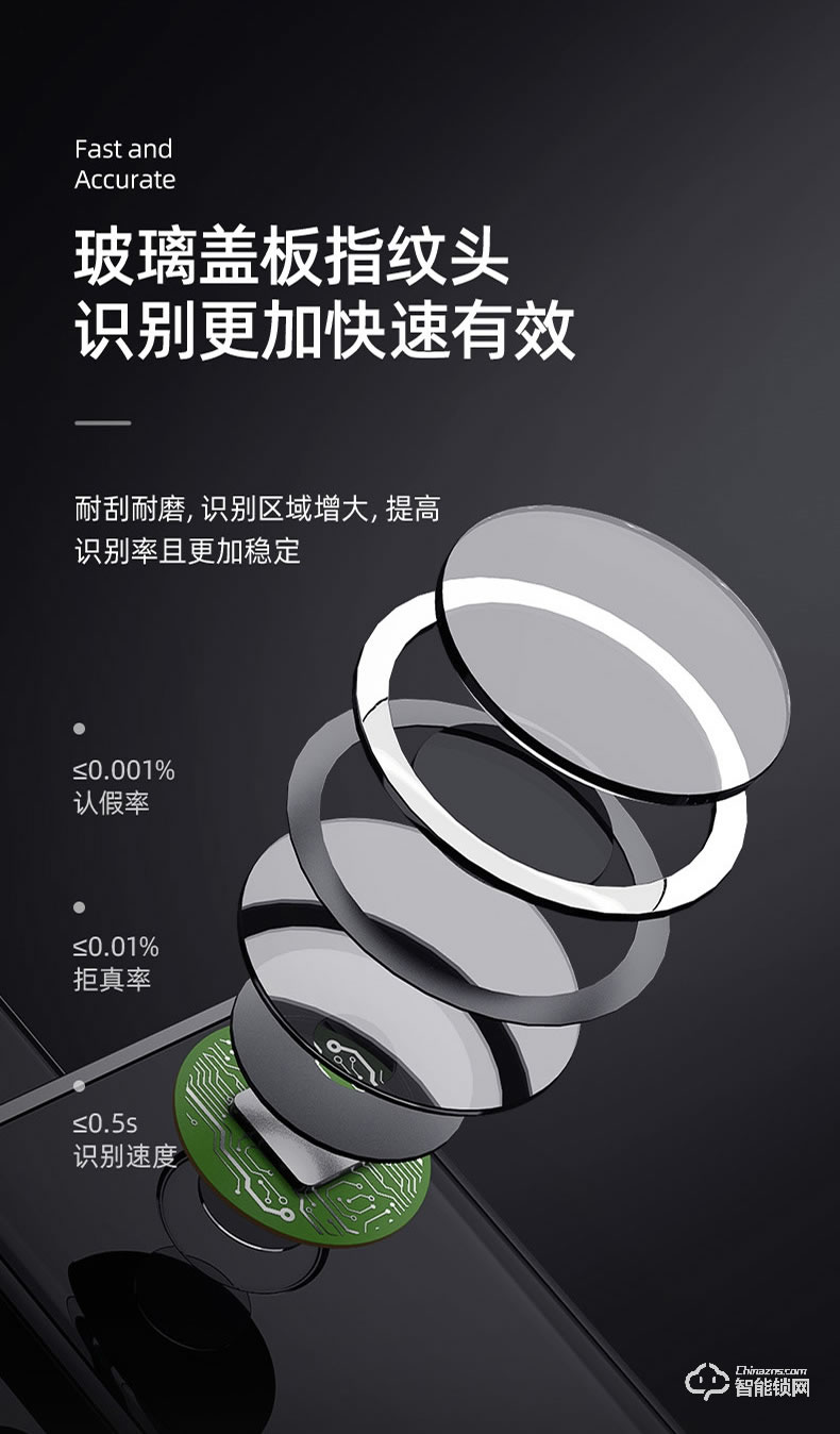 VOC智能鎖 T8推拉式家用防盜門智能鎖