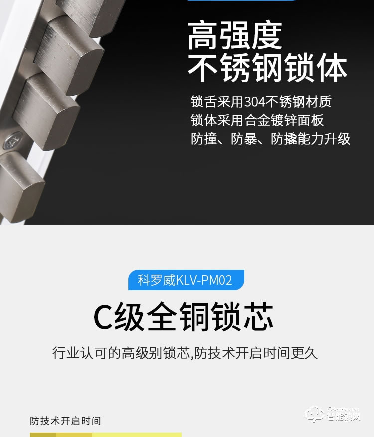 科羅威智能鎖 KLV-PM02全自動人臉識別智能鎖指紋鎖