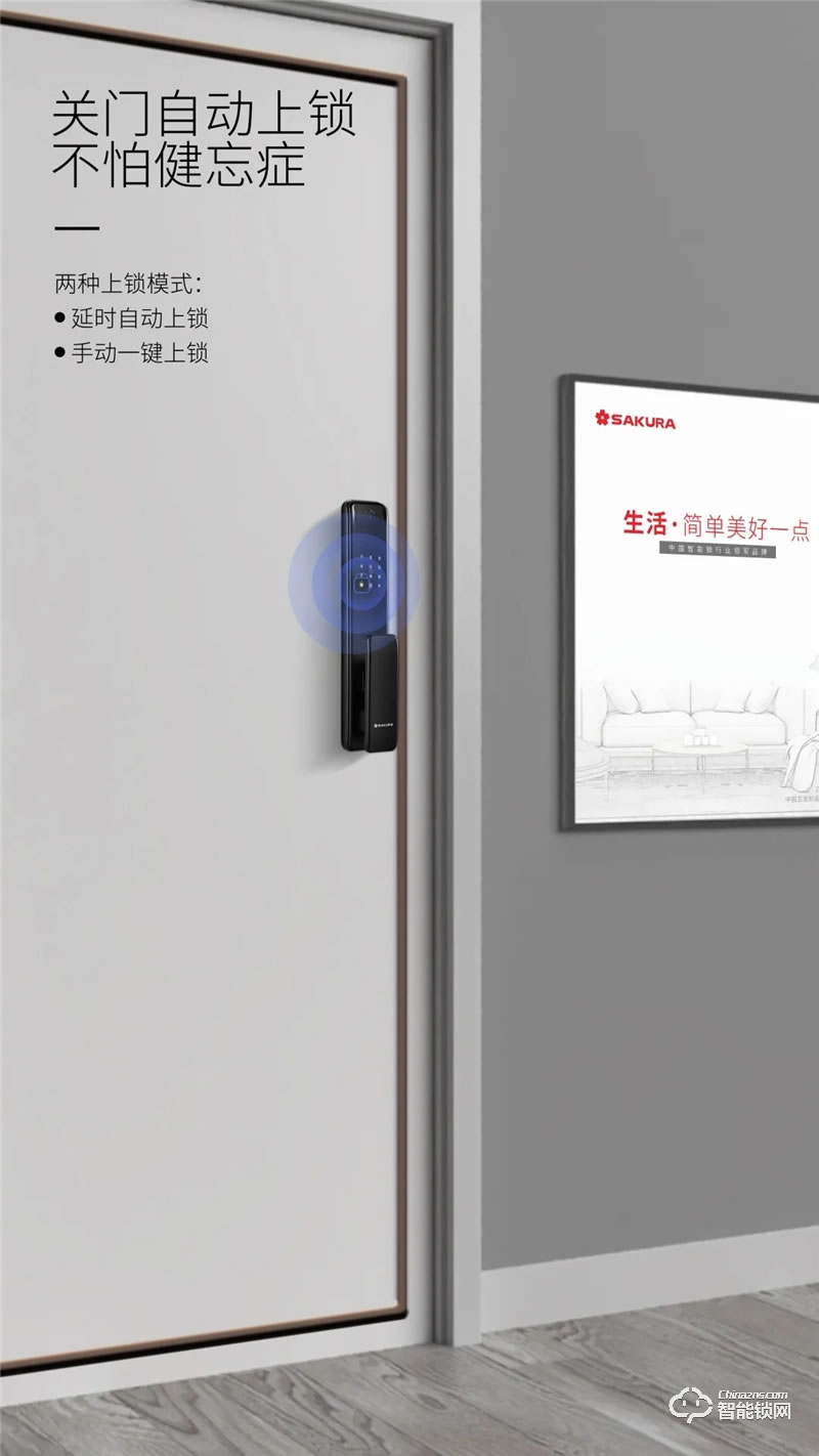 櫻花智能鎖 F11V可視貓眼推拉智能鎖