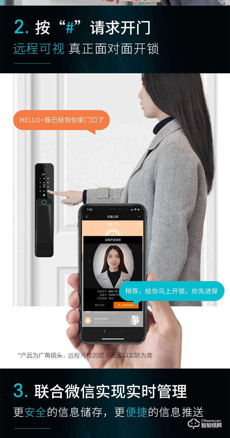 安嘉智能鎖 AN-X9全自動(dòng)可視貓眼智能鎖