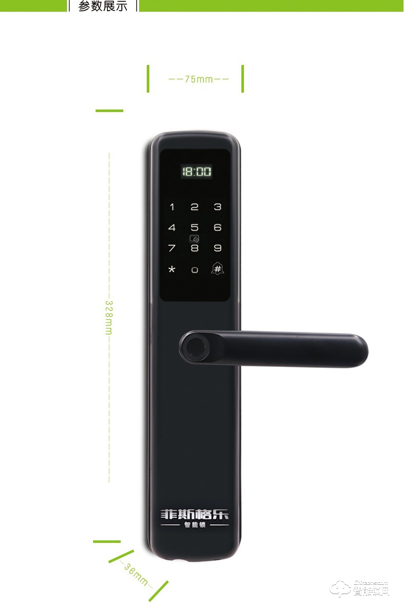 菲斯格樂智能鎖 6851家用防盜門智能門鎖