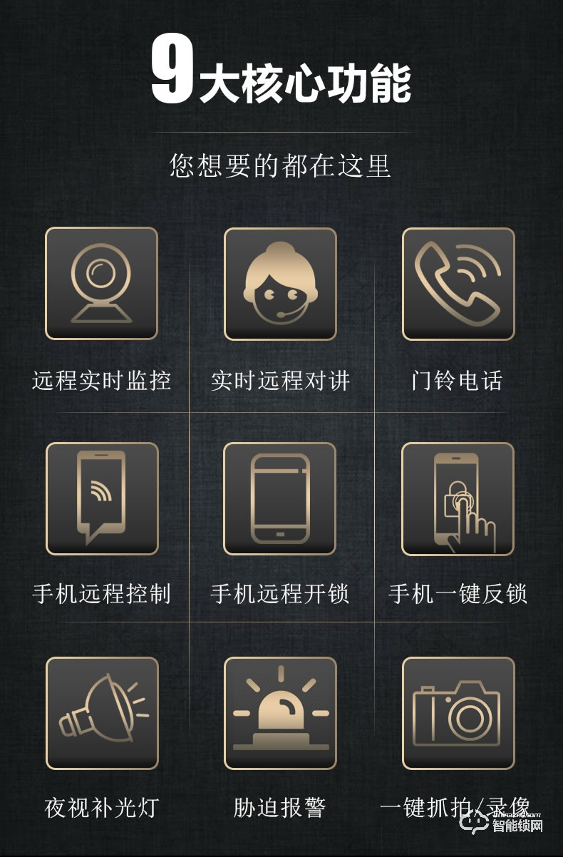 南極星智能鎖 K8防盜門密碼貓眼可視鎖