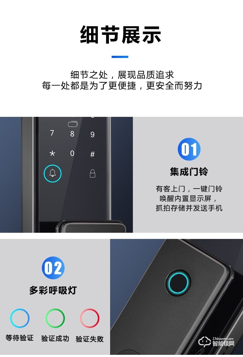 南極星智能鎖 N6【貓眼WiFi版】全自動貓眼可視密碼鎖