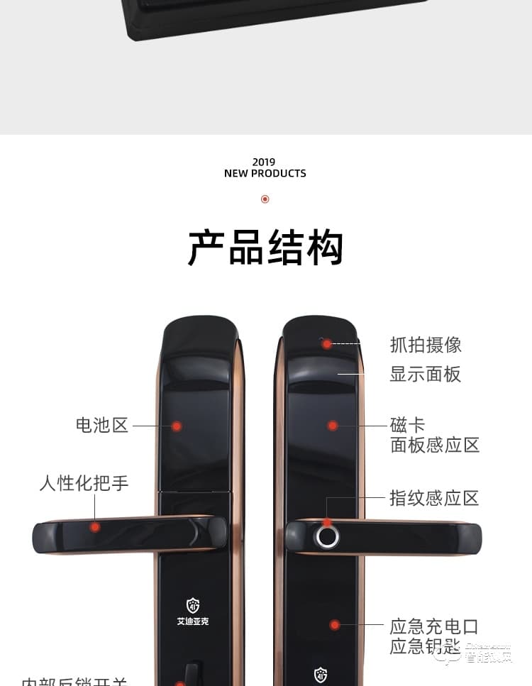 艾迪亞克智能鎖 S8家用防盜門(mén)入戶門(mén)防盜鎖