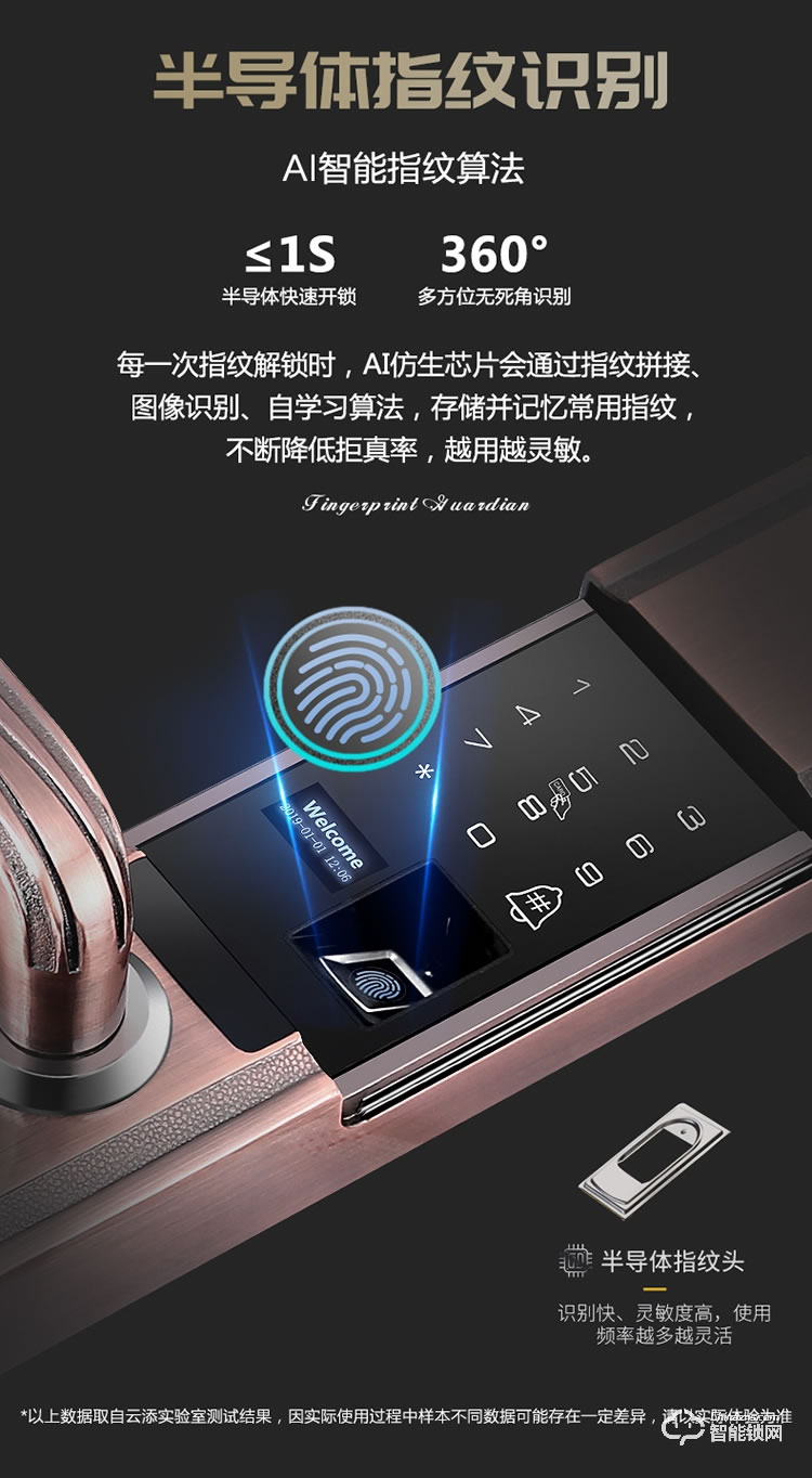 唐人街智能鎖 860歐式別墅大門指紋鎖