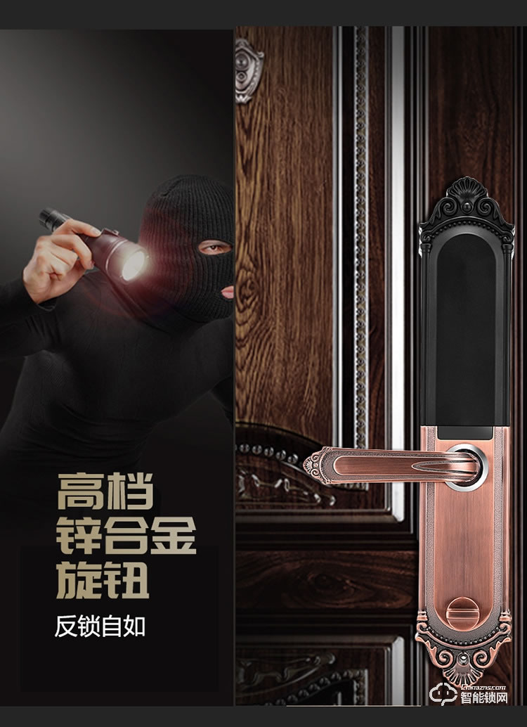 唐人街智能鎖 860歐式別墅大門指紋鎖