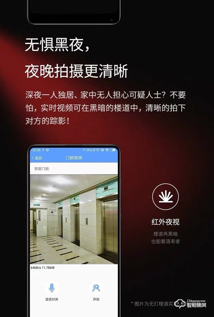 唐人街智能鎖 888基礎版防盜門推拉式智能密碼鎖