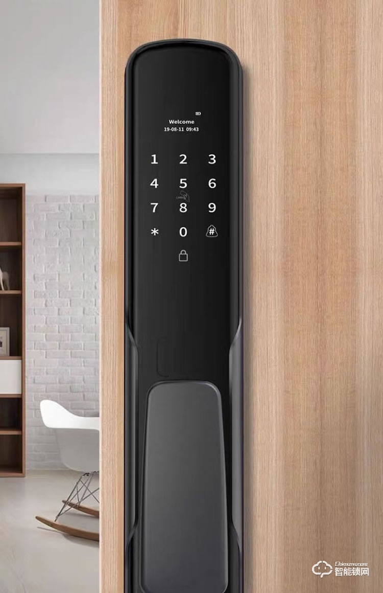 唐人街智能鎖 888基礎版防盜門推拉式智能密碼鎖