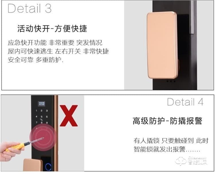 省馨智能鎖 A5全自動電子鎖家用密碼鎖