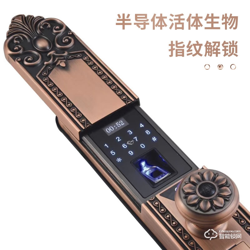 宏裕智能鎖 王者一號全自動家用防盜門指紋密碼鎖