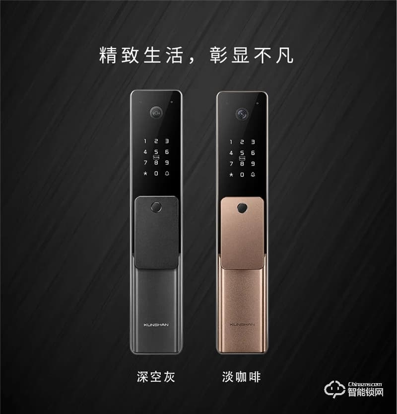 琨山通用智能鎖 W80家用防盜門視頻智能鎖電子鎖