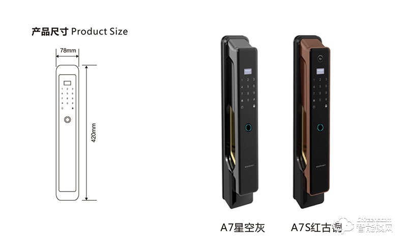 卡貝爾智能鎖 A7/A7s聯網可視全自動智削能鎖