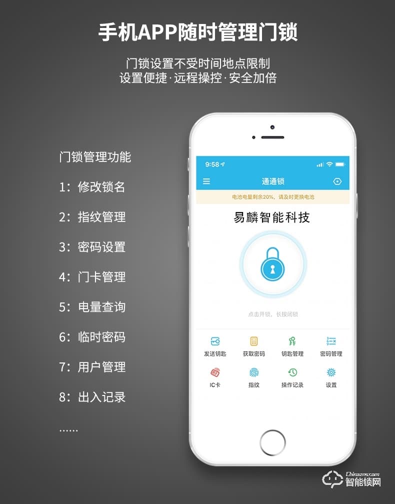 易麟智能鎖 公寓防盜木門牛頭鎖