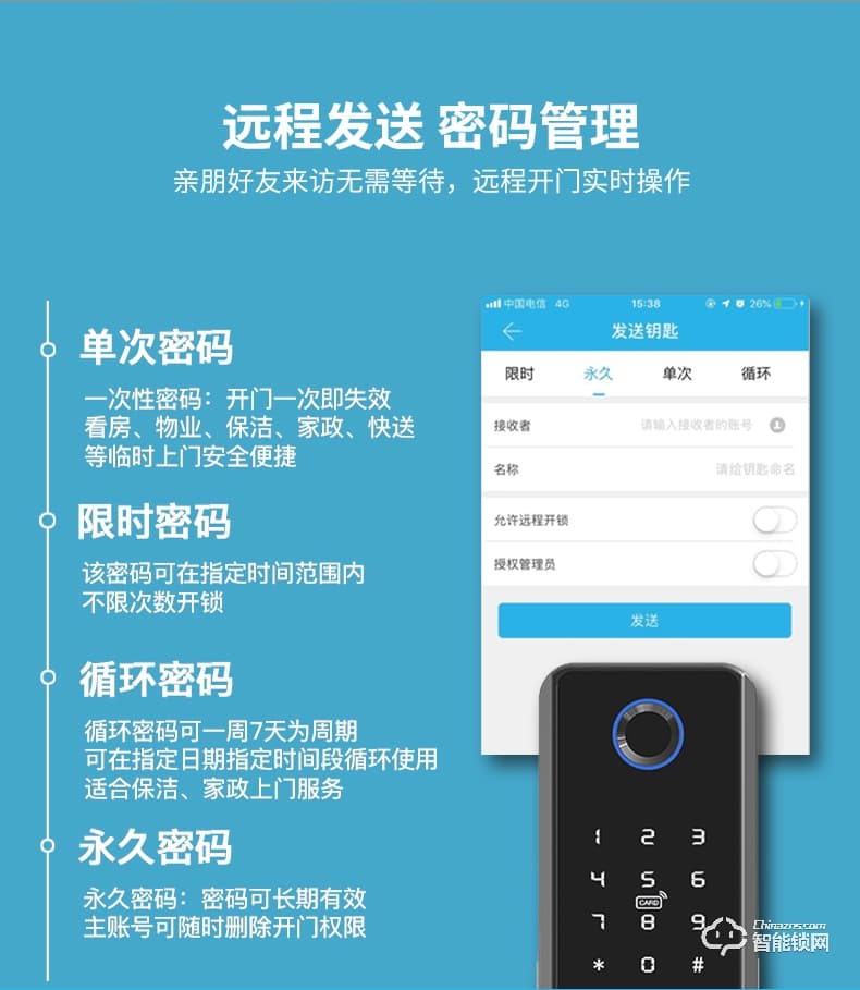 易麟智能鎖 公寓防盜木門牛頭鎖