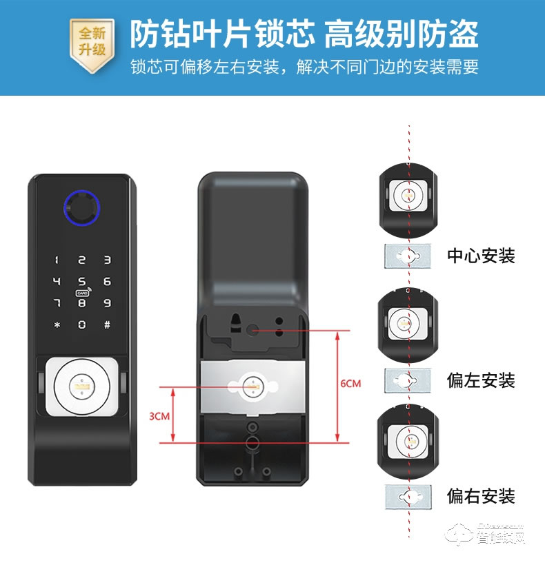 易麟智能鎖 公寓防盜木門牛頭鎖