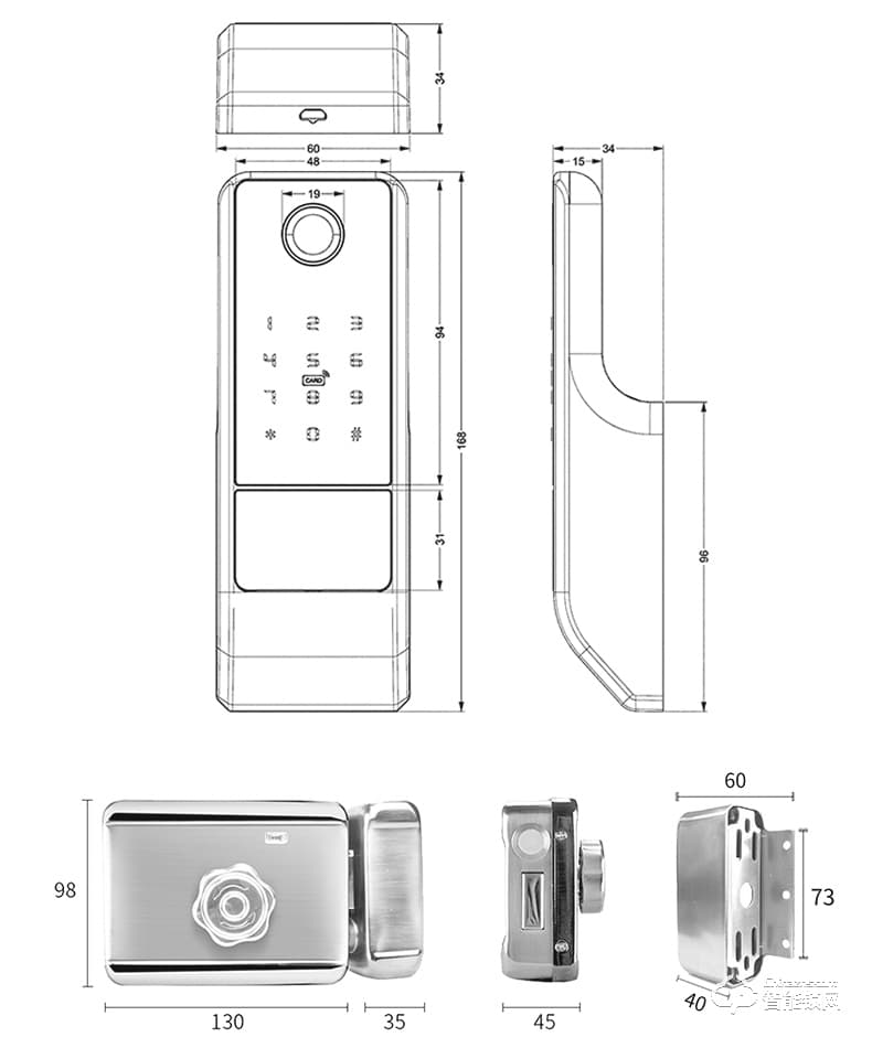 易麟智能鎖 公寓防盜木門牛頭鎖