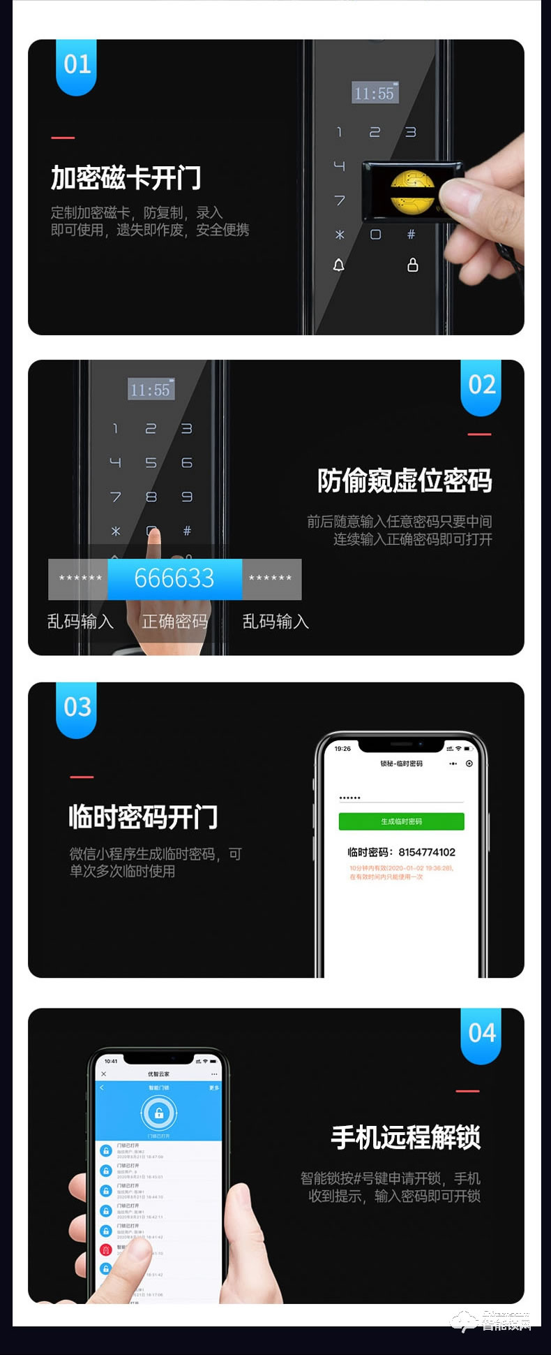 易麟智能鎖 Q02全自動(dòng)可視貓眼智能鎖