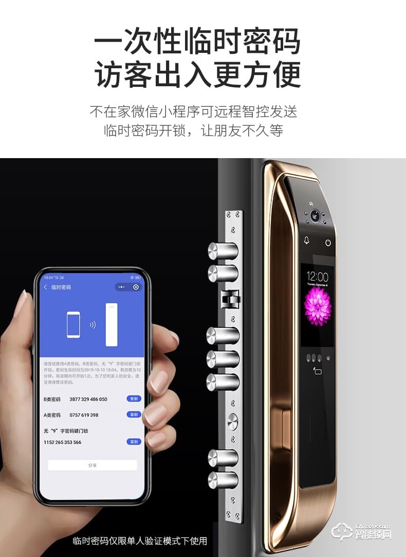 凌振智能鎖 邁凱倫全自動(dòng)人臉識(shí)別智能鎖