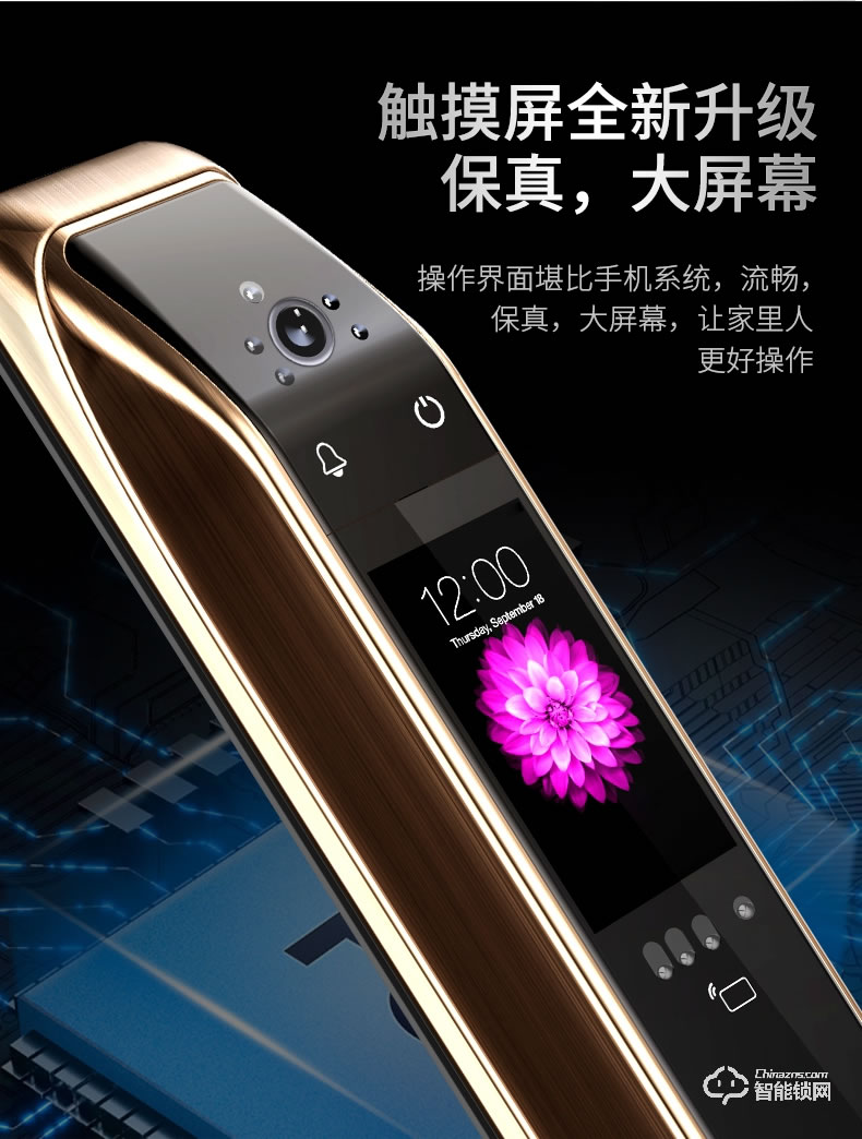 凌振智能鎖 邁凱倫全自動(dòng)人臉識(shí)別智能鎖