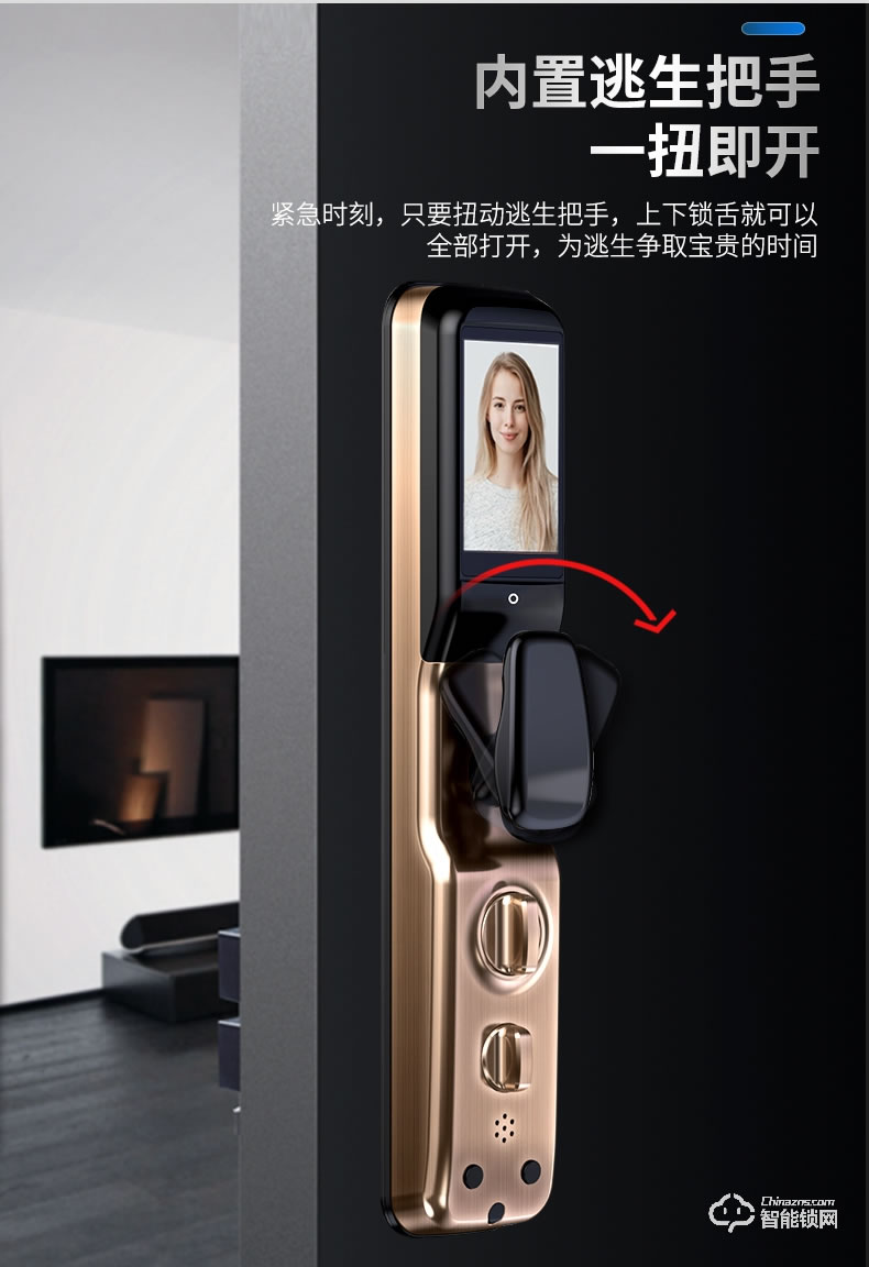 凌振智能鎖 邁凱倫全自動(dòng)人臉識(shí)別智能鎖