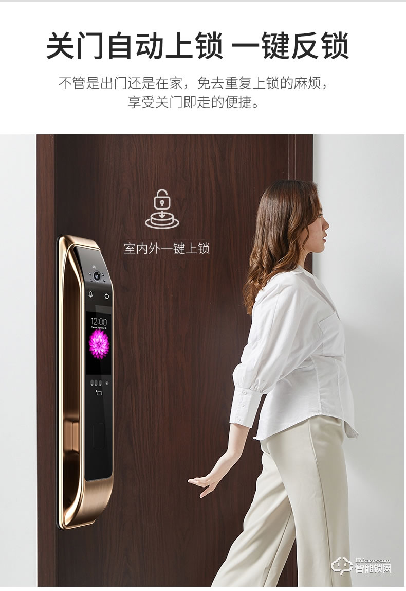 凌振智能鎖 邁凱倫全自動(dòng)人臉識(shí)別智能鎖