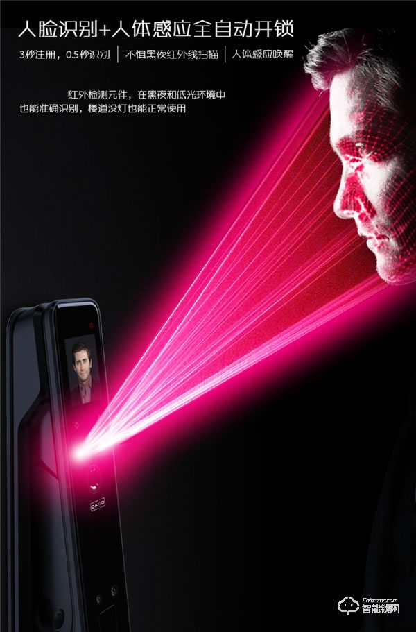 凌振智能鎖 家用全自動人臉識別智能鎖