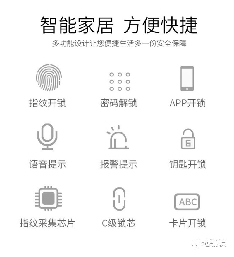 顧樂智能鎖 806家用滑蓋防盜智能鎖