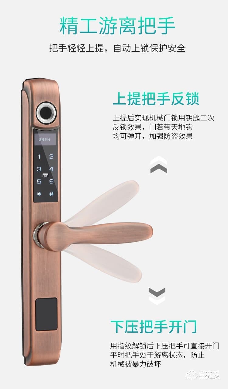 顧樂智能鎖 家用斷橋鋁智能鎖