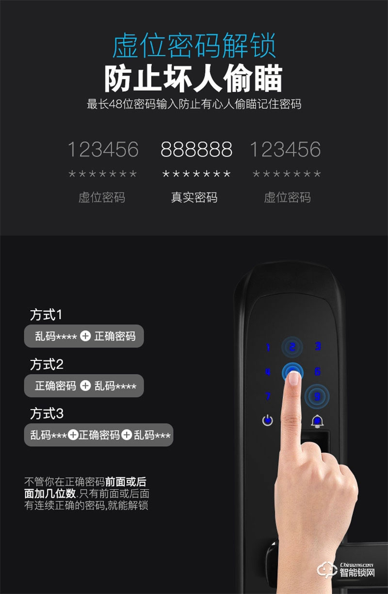 意利原子智能鎖 8807三合一安全防盜智能鎖