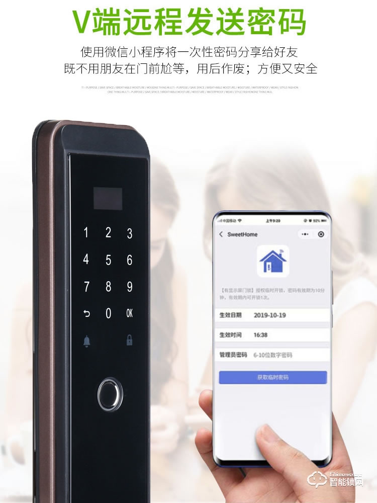 大鵝智能鎖 全自動(dòng)遠(yuǎn)程防盜門(mén)智能鎖