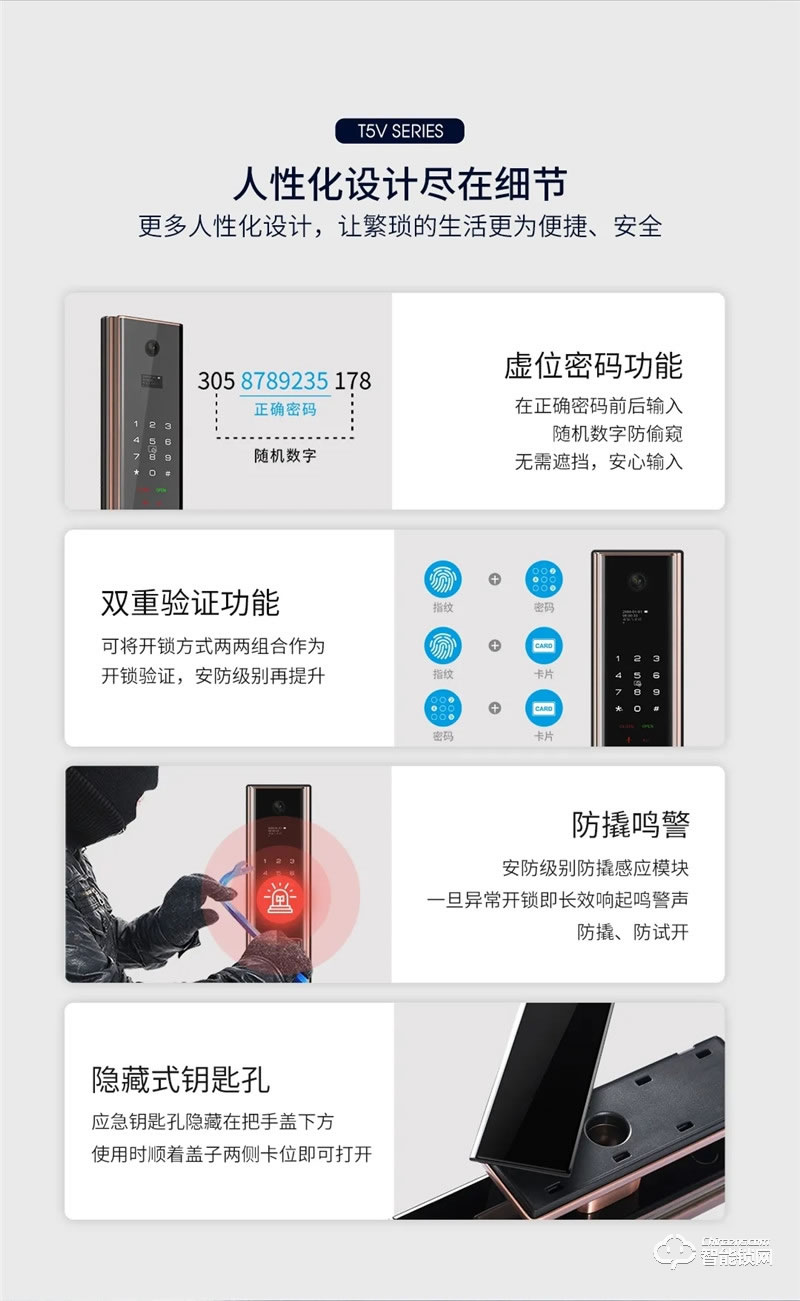 頂固智能鎖 T5全自動貓眼智能鎖