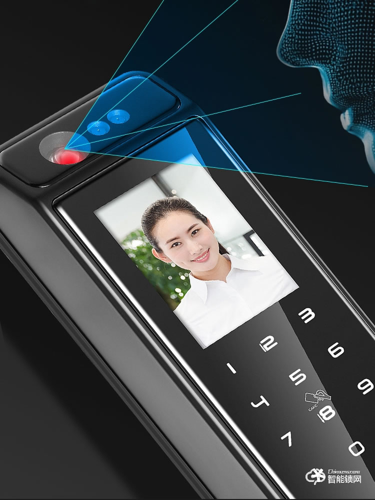 銀馳3D人臉識別智能鎖 三維立體面部識別