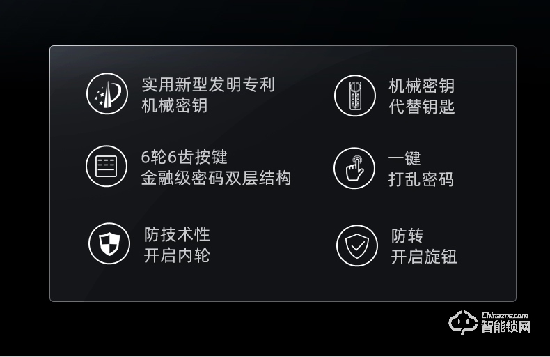 琨山通用智能鎖 W85F人臉識別智能鎖指紋鎖