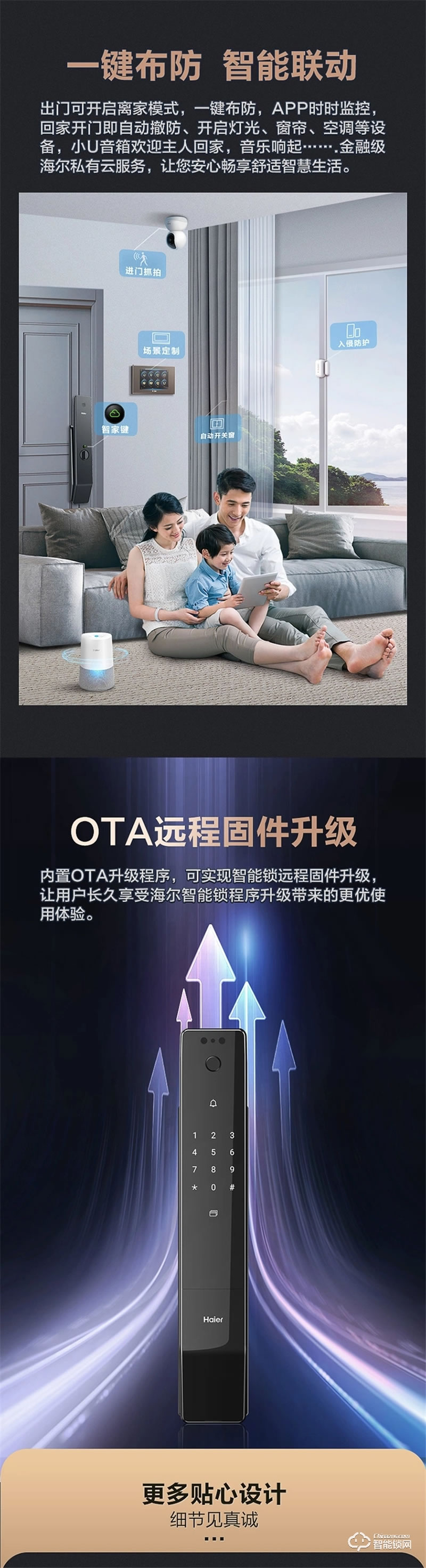 海爾智能鎖P31 新一代FPC指紋識別技術(shù)