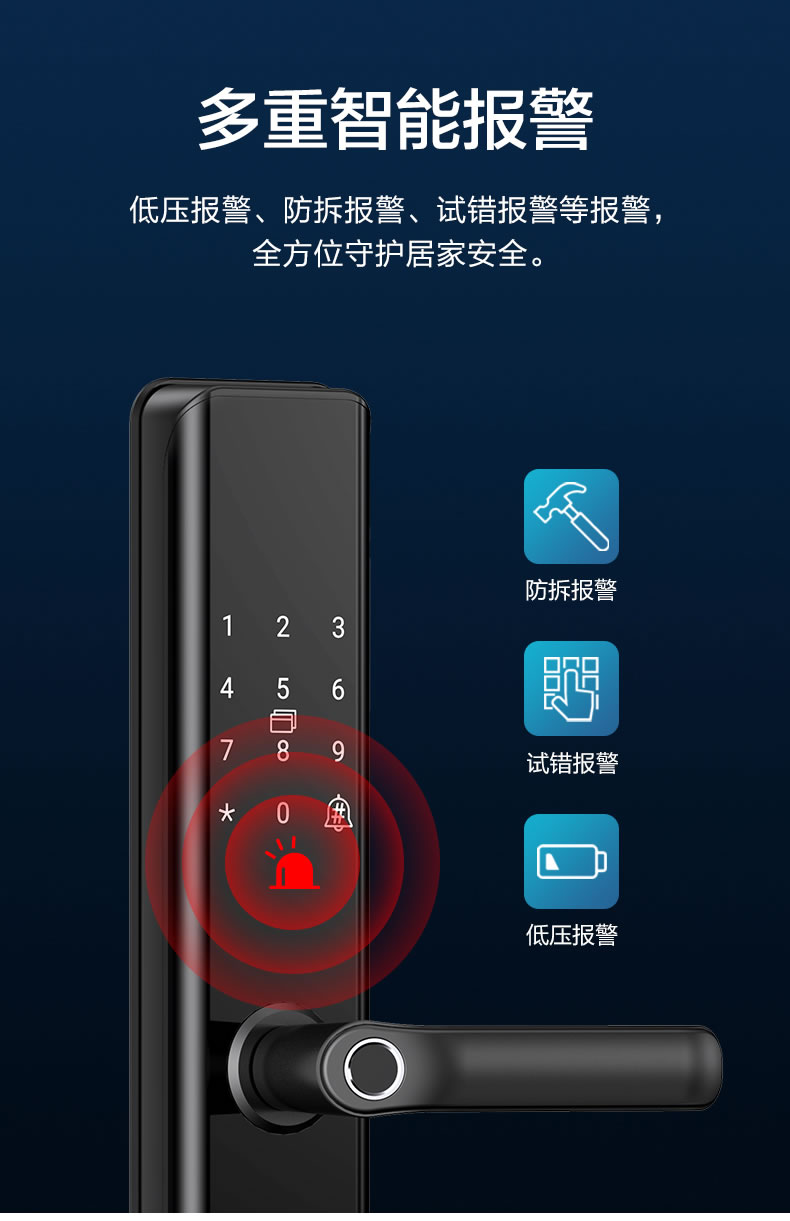 海爾智智能28E指紋鎖家用防盜門密碼鎖28E
