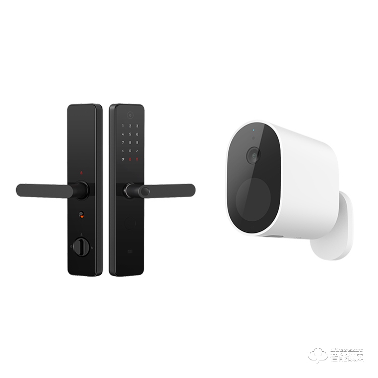 小米智能門鎖1S(黑色)+小米室外攝像機(電池版)