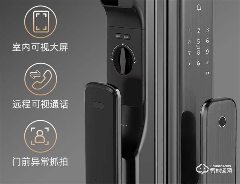 飛利浦阿爾法智能鎖 可視貓眼全自動家用指紋鎖