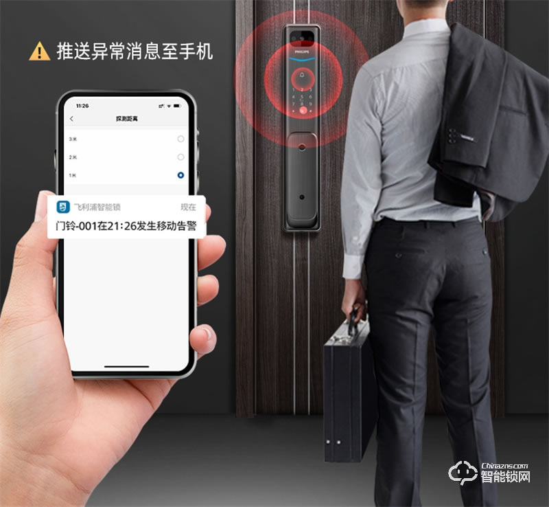 飛利浦阿爾法智能鎖 可視貓眼全自動家用指紋鎖