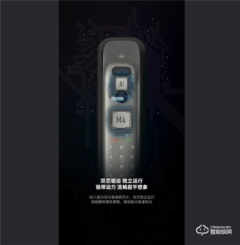 凱迪仕智能鎖K20 Max 可視貓眼智能鎖室內大屏
