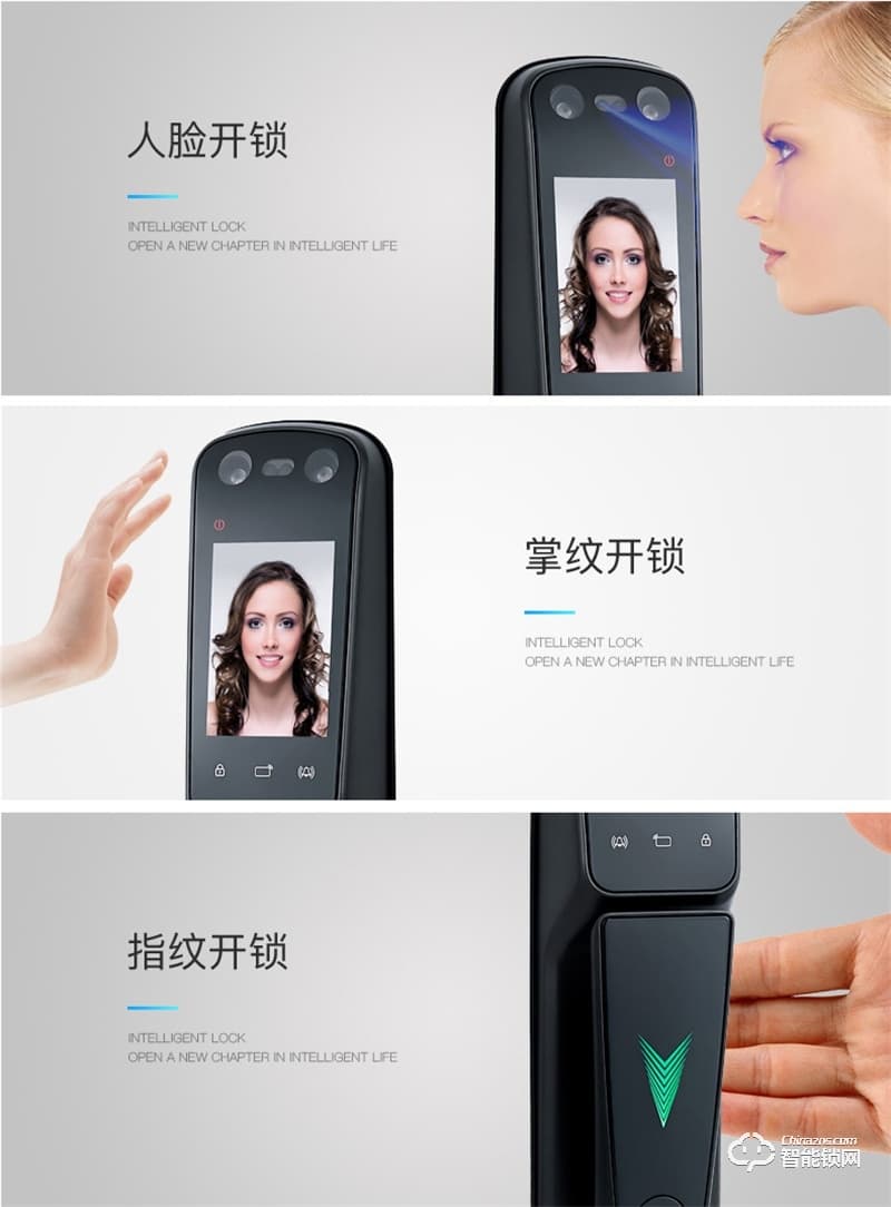 順輝蘭博7號指紋鎖全自動人臉識別智能鎖