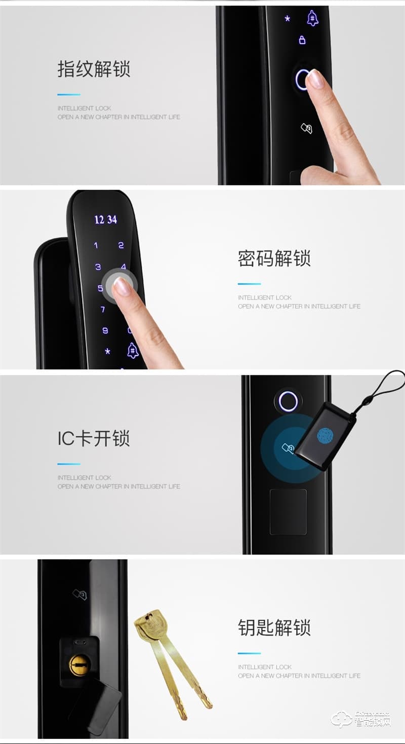 蘭博GS5揚帆起航指紋鎖 智能鎖家用防盜門鎖智能門鎖