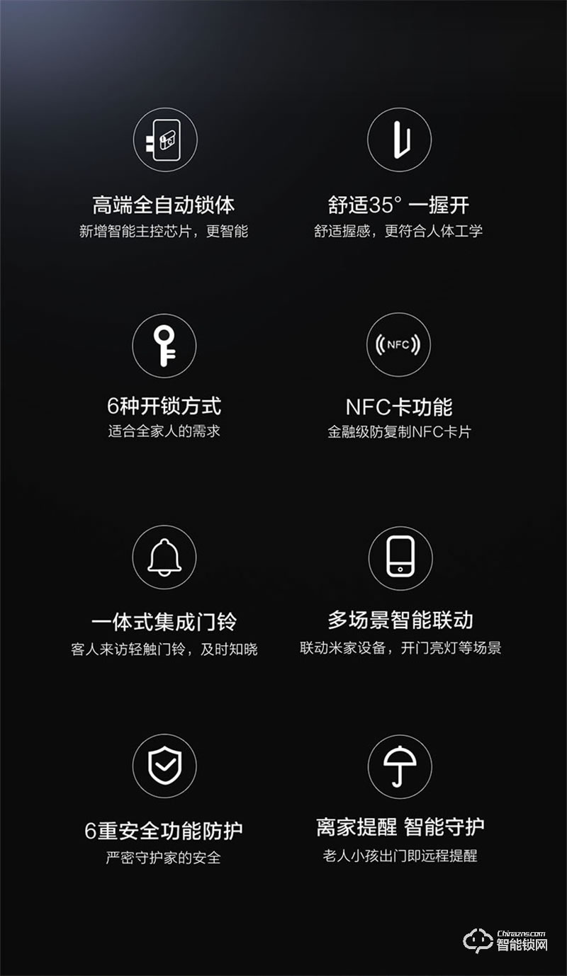 鹿客S30Pro智能全自動推拉門鎖 防盜電子門鎖