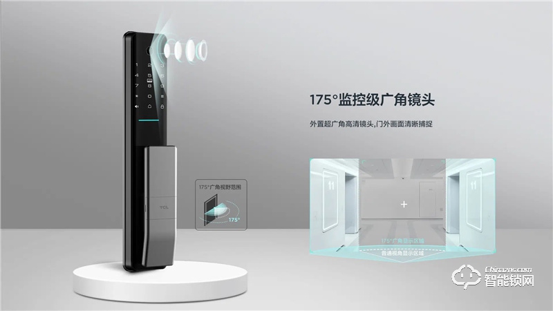 TCLAI大屏貓眼智能鎖K5C 密碼鎖電子鎖C級(jí)鎖芯遠(yuǎn)程開(kāi)鎖
