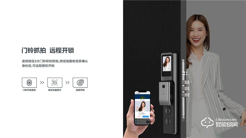 TCLAI大屏貓眼智能鎖K5C 密碼鎖電子鎖C級(jí)鎖芯遠(yuǎn)程開(kāi)鎖