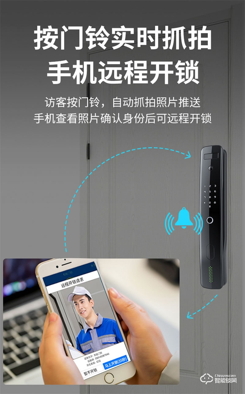 康佳GM6S 3D人臉識別 指紋密碼家用防盜智能門鎖