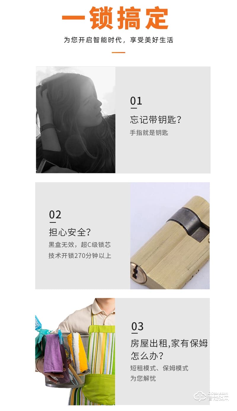 格里維爾純銅智能鎖 魯班8868全自動(dòng)別墅智能鎖