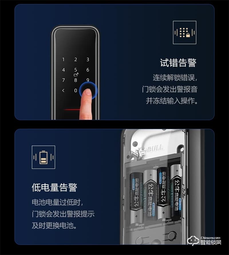 公牛指紋鎖GNK-EZ02 家用智能鎖密碼鎖電子鎖